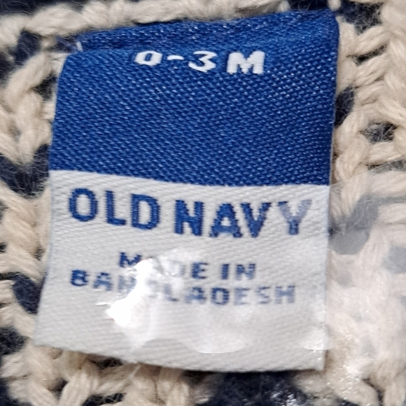 Old Navy Baby Fair Isle Zip Up Knit Cardigan  Size  0-3mo. - Picture 7 of 7